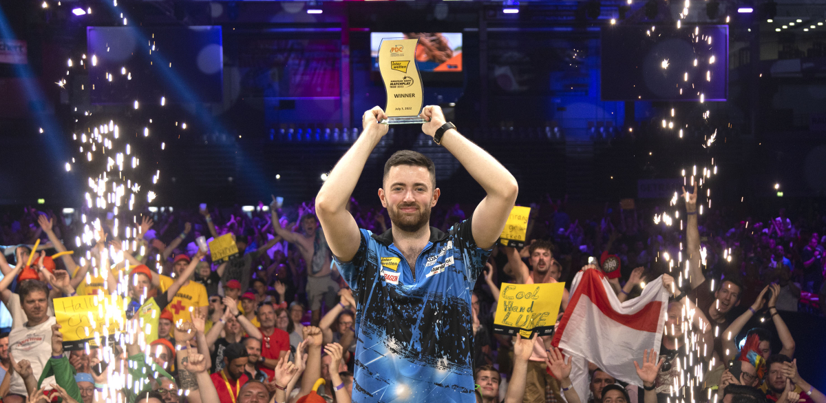 Luke Humphries lifts the European Darts Matchplay title