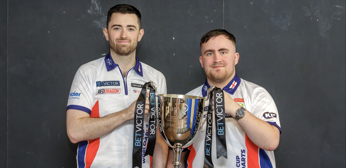 England's Luke Humphries & Luke Littler (Simon O'Connor, PDC)