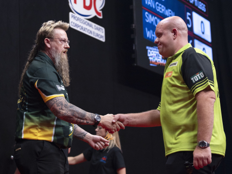 Simon Whitlock & Michael van Gerwen (Kais Bodensieck/PDC)