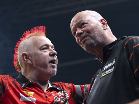 Peter Wright & Raymond van Barneveld (Kais Bodensieck/PDC)