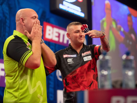 Michael van Gerwen & Nathan Aspinall (Taylor Lanning/PDC)