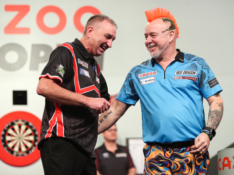 Richie Burnett & Peter Wright (Kieran Cleeves/PDC)