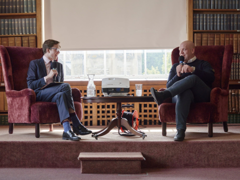 Michael van Gerwen at Cambridge University