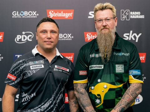 Gerwyn Price & Simon Whitlock (Photosport, PDC)