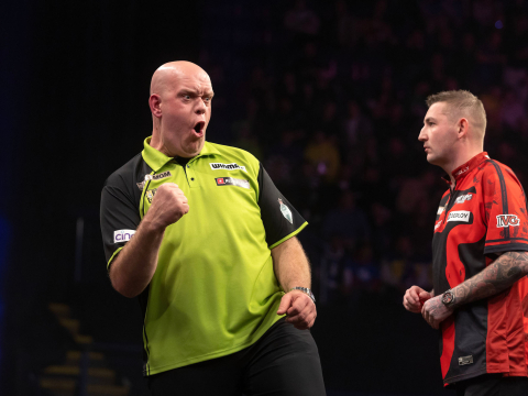 Van Gerwen & Aspinall (Simon O'Connor/PDC)