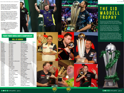 Paddy Power World Darts Championship Programme