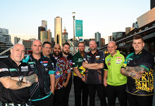 Melbourne Darts Masters players group shot (PDC)