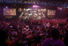 World Championship stage (Lawrence Lustig, PDC)