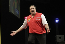 England's Adrian Lewis - 2012 World Cup of Darts (Lawrence Lustig, PDC)