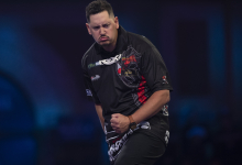 Ben Robb in action at the PDC World Championship