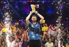 Luke Humphries lifts the European Darts Matchplay title