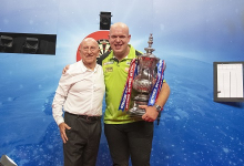 Michael van Gerwen & Betfred boss Fred Done (Taylor Lanning, PDC)