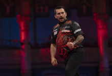 Jonny Clayton in action at the Betfred World Matchplay