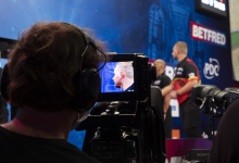 TV camera at the 2021 World Matchplay